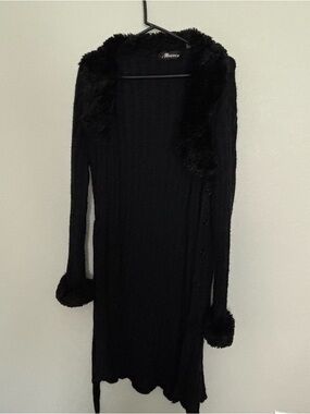 Alliance Black Long Sleeve Ribbed Cardigan